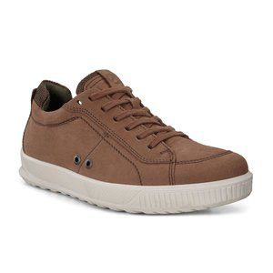 Ecco Men's Byway Tie Fashion Sneaker Leather Comfort Shoe Cocoa Brown